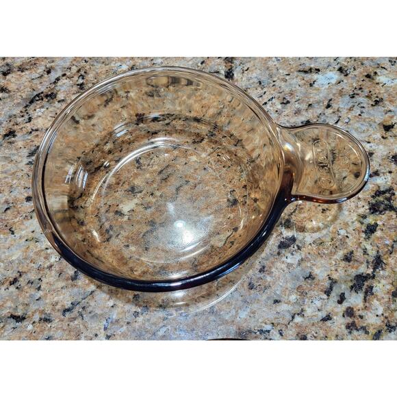 Vision Corning Amber Grab It Bowl V-150-B With Lid - Picture 6 of 13